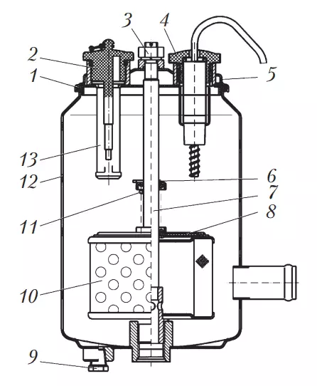 Схема масляного бака гидроусилителя руля