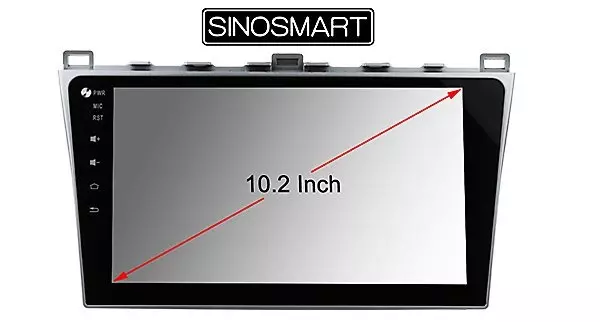 Sinosmart - это 2DIN магнитола с экраном 10,2 дюйма.
