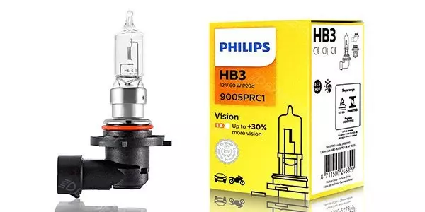 Дальний свет без комбинации с ДХО PHILIPS HB3-12-65 + 30% Vision (Premium) - арт. 9005-PRC1