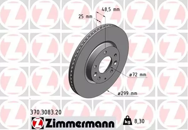 Аналог передний для Mazda 6 GH ZIMMERMANN 370.3083.20