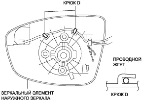Схема отключения зеркального элемента Mazda CX-5 изображение 6